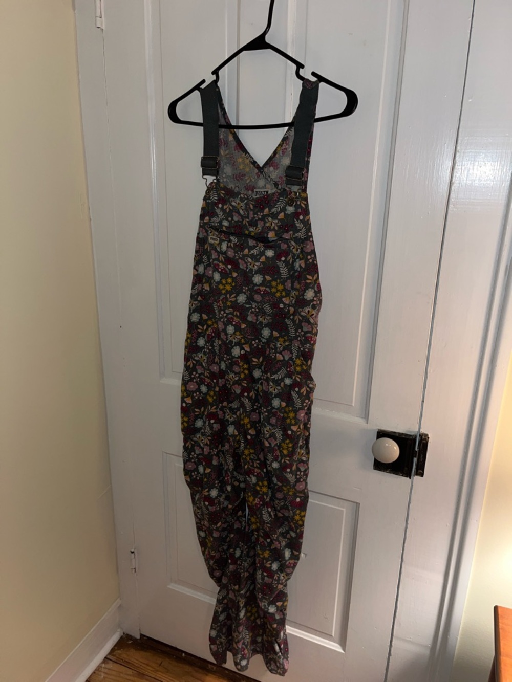 Duluth Trading Co  butterfly floral print Women's Overalls Jumpsuit medium x 29